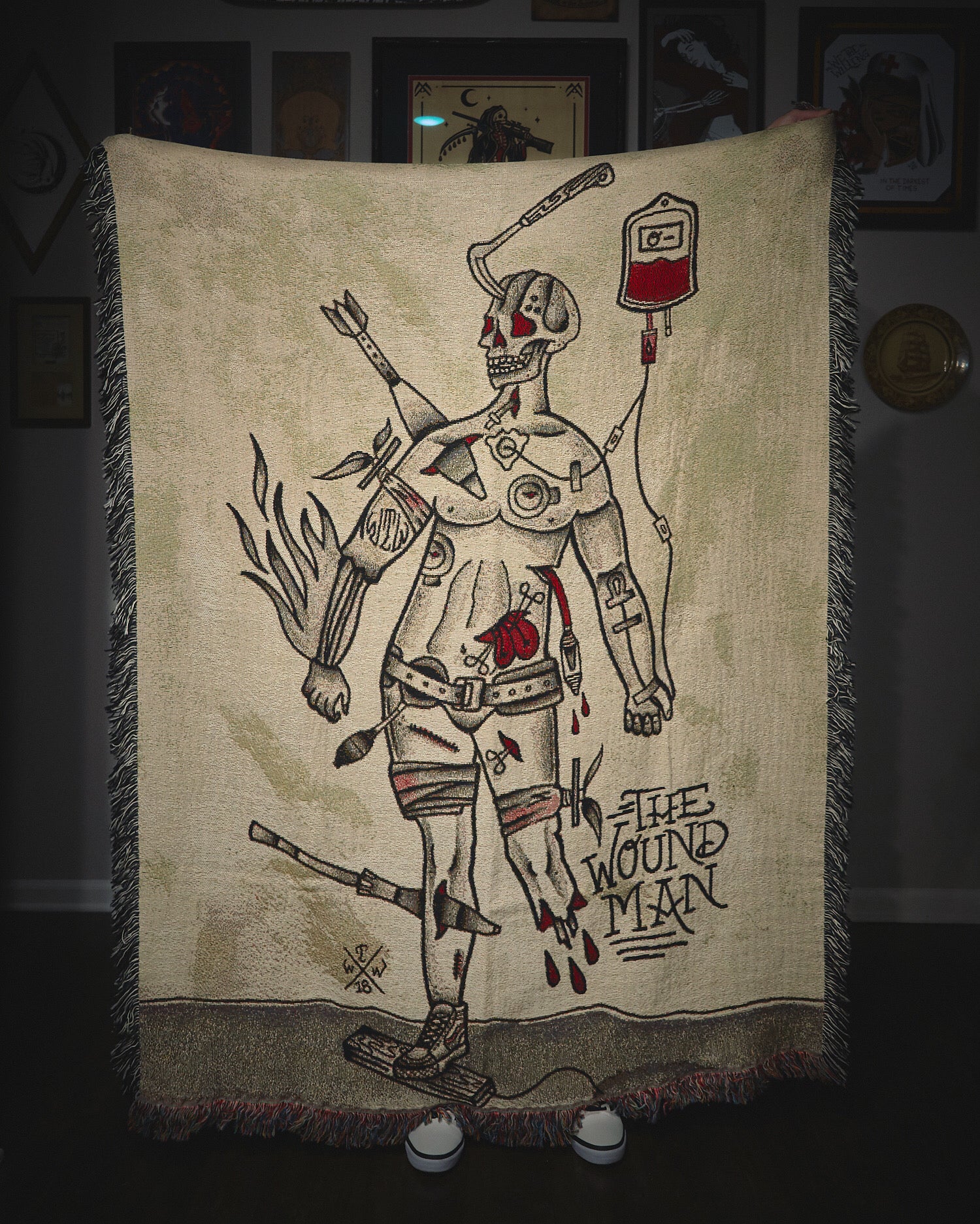 The Wound Man Throw Blanket