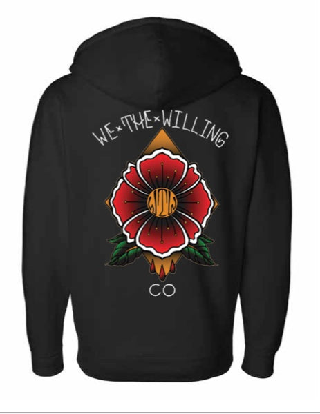 We The Willing Collective Poppy Flower Hoodie